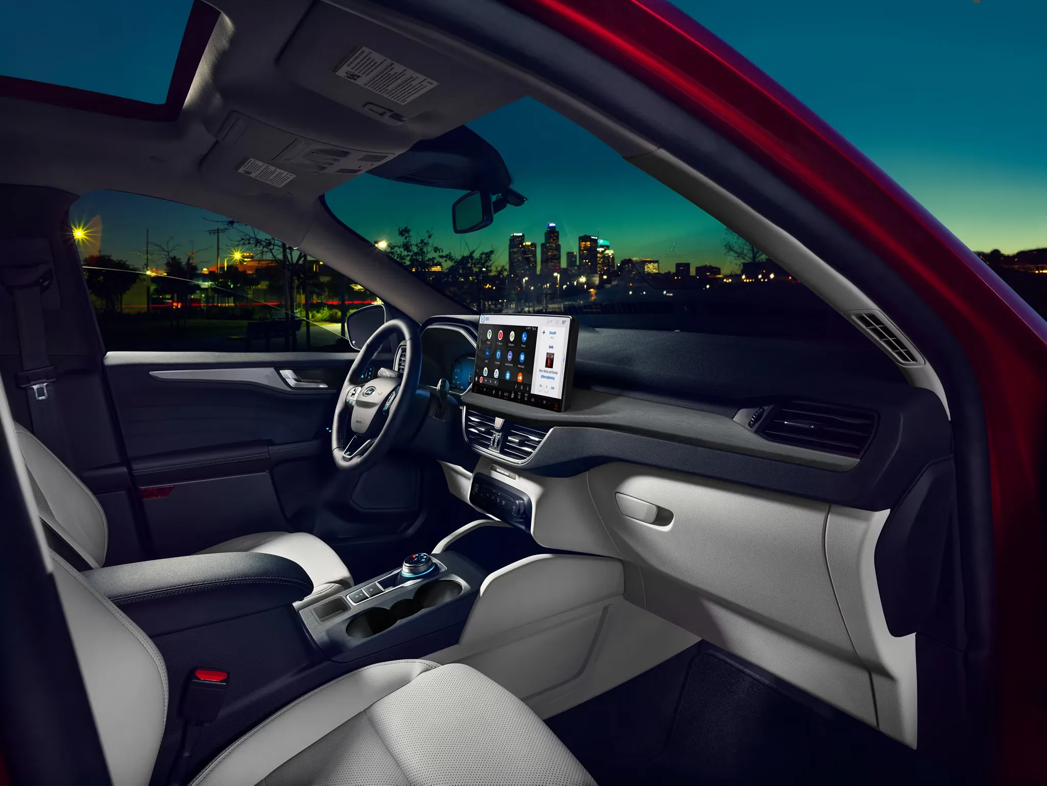 2026 Escape -- Front Seats at Night