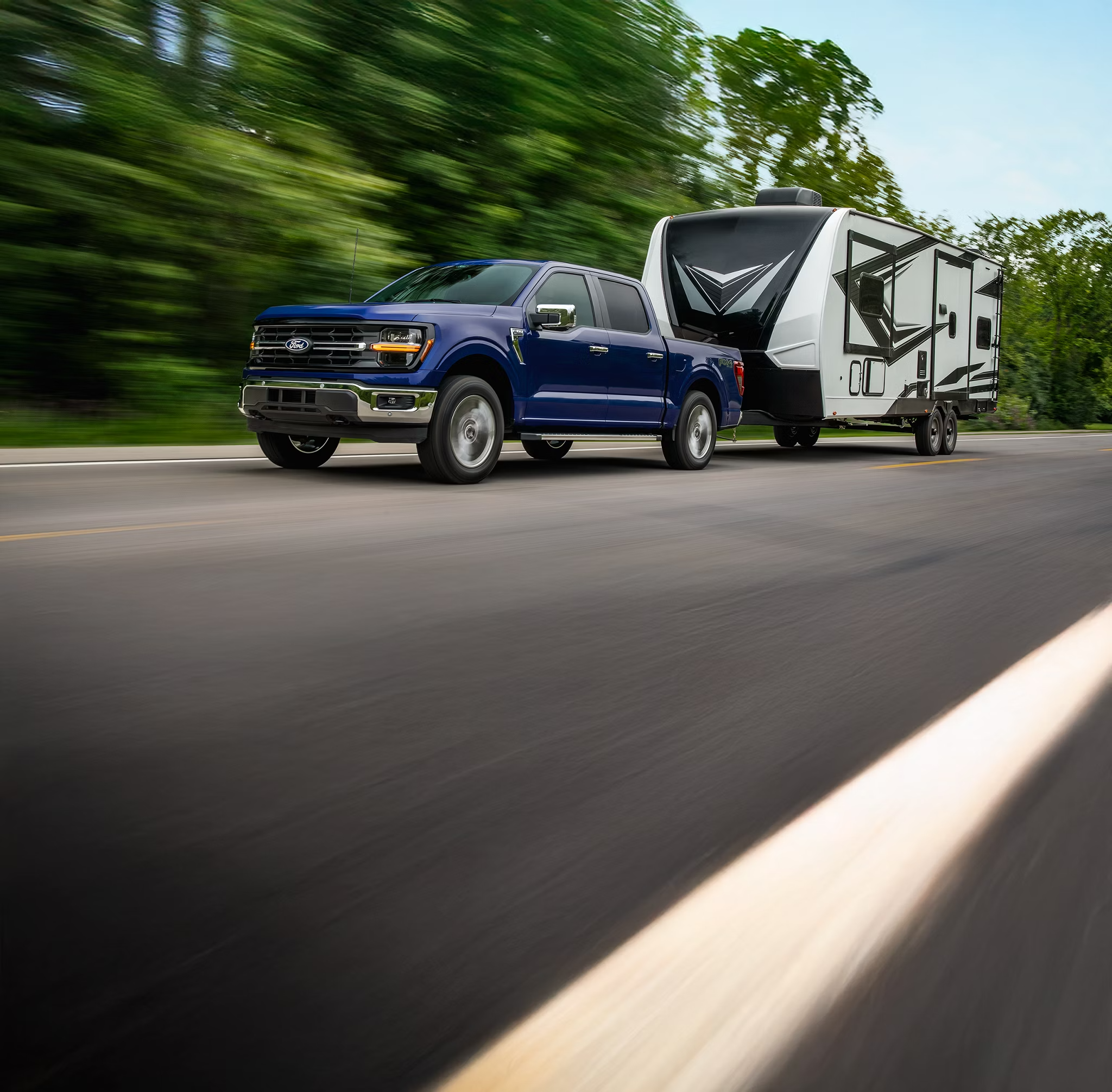 2026 F-150 Towing a Camper