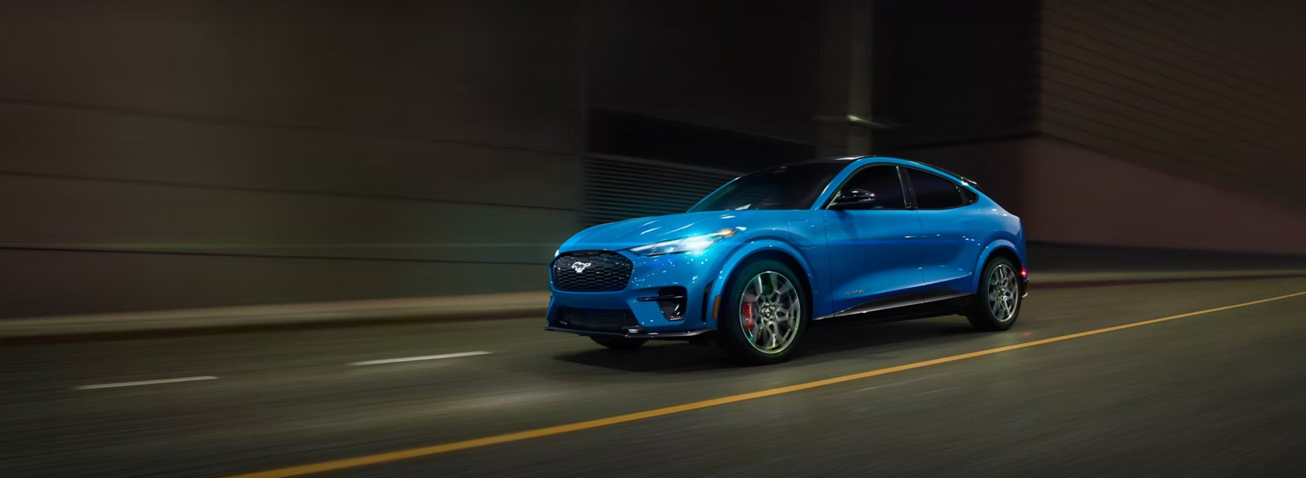 2026 Ford Mustang Mach-E -- Night Driving Hero