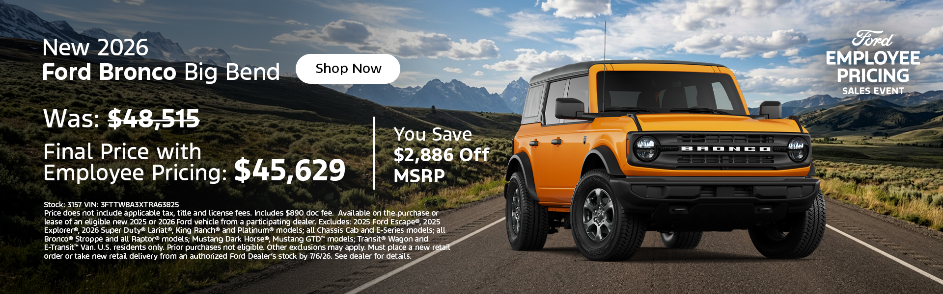 New 2026 Ford Bronco Big Bend