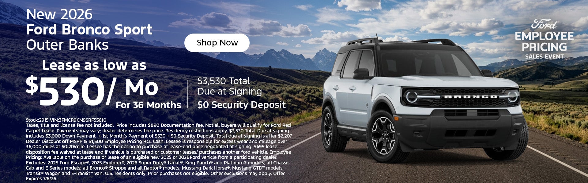 New 2026 Ford Bronco Sport Outer Banks 