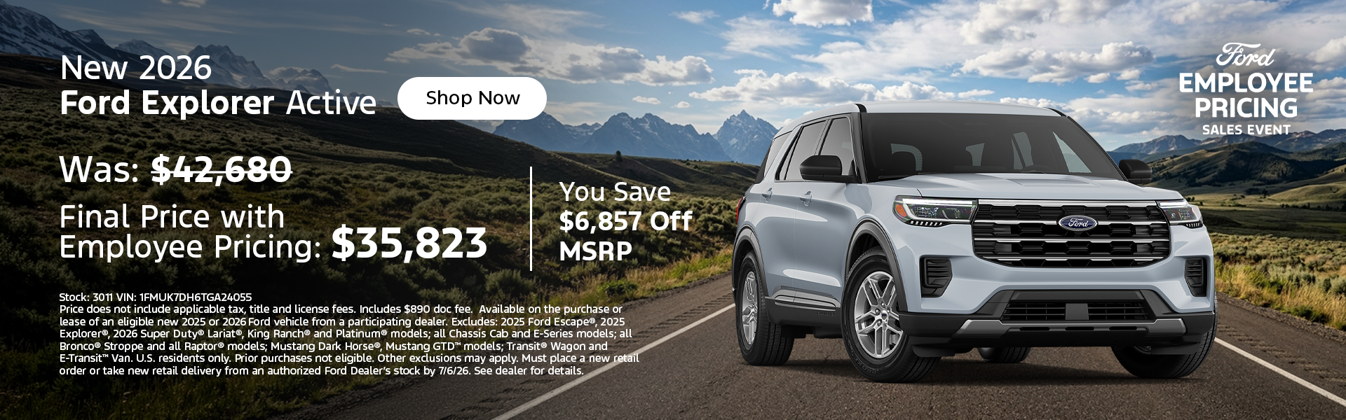 New 2026 Ford Explorer Active