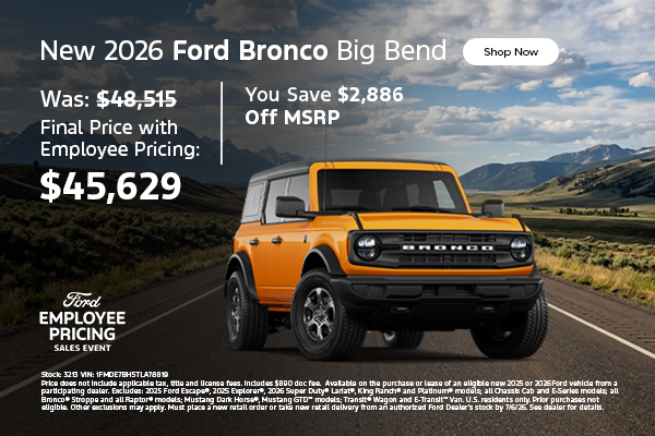 New 2026 Ford Bronco Big Bend