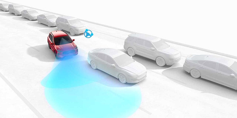 Illustration of Escape driver-assist features