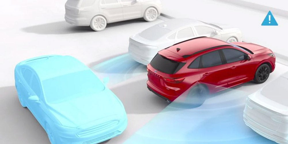 Illustration of Escape driver-assist features