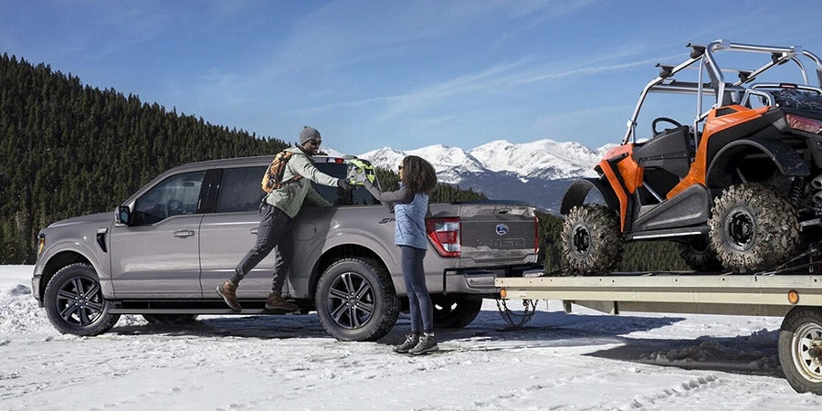 Ford F-150 hauling a UTV